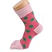 UBUMO Women's Toe Socks Five Finger Cotton Crew Casual Pack of 4