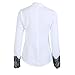 Vlent Toplook Women' s White Lace Zipper Blouse (White, XL)