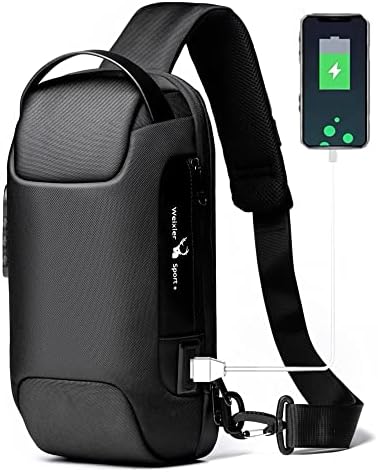 Leather Waterproof Anti Theft Travel Bag Sling Bag For Men Anti Theft  Waterproof Crossbody Backpack Travel