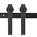 CO-Z 6.6 Ft European Sliding Door Hardware Track Set (Black)