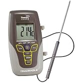labForce (Powered by Thomas Scientific) Traceable Kangaroo Thermometer, Portable Digital Thermocouple with 42&rdquo; Probe-Cable Reel-Storage Pouch, Pocket-Size with Stand, Highly Accurate Temperature Meter