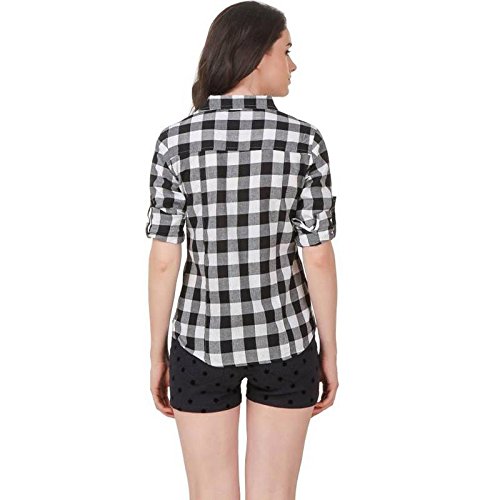 fashion village women's checkered shirt