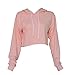 WILLTOO Women Hoodie Sweatshirt Sweater Crop Sports Pullover Tops (S, Pink)
