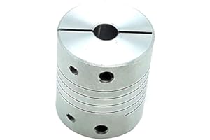 CGJIOGUJIO 6.35 x 12.7mm 1/4" x 1/2" Flexible Shaft Coupling Rigid CNC Coupler D25mm L30mm