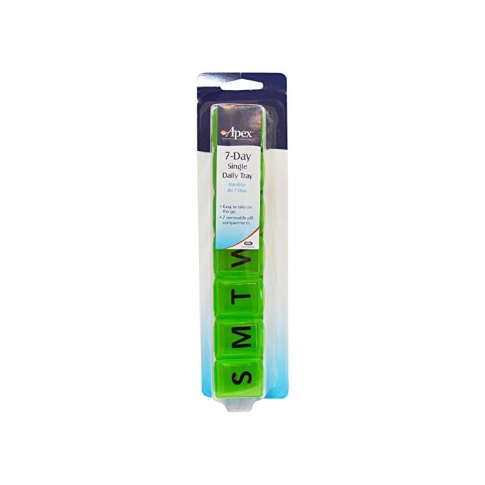 Apex, 7-Days Single Daily Tray, 1 Single Daily Tray