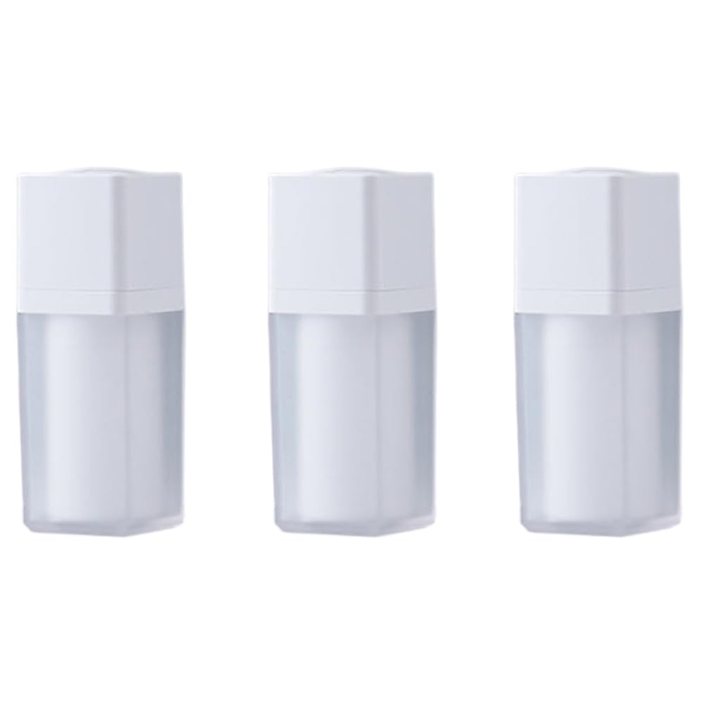 Photo 1 of LJJCSFF 3pcs Square Essence Dispensers Frosted Airless Pump Bottles Plastic Refillable Empty Pump Bottles For Foundation Cream Lotion Pump Bottles 15ml 30ml 50ml