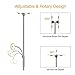 LED Floor Lamp - Modern Standing Lamp, 18W+5W Energy Saving, Dimmable & Adjustable, Metal Material, 3000K Warm White - Sky Torchiere Floor Lamps for Living Room, Bedroom, Office, Reading