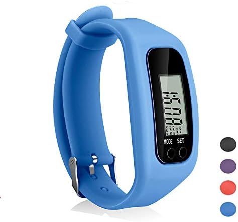 Coch Fitness Tracker Watch, Simply Operation Walking Running Pedometer with Calorie Burning and Steps Counting (Blue)