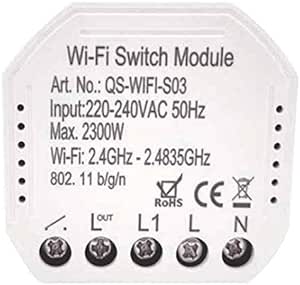 Sodial Diy Smart Wifi Switch Module Tuya App Control 16a 90v 240v Admite Un Interruptor Externo Funciona Con Alexa Home Amazon Es Bricolaje Y Herramientas