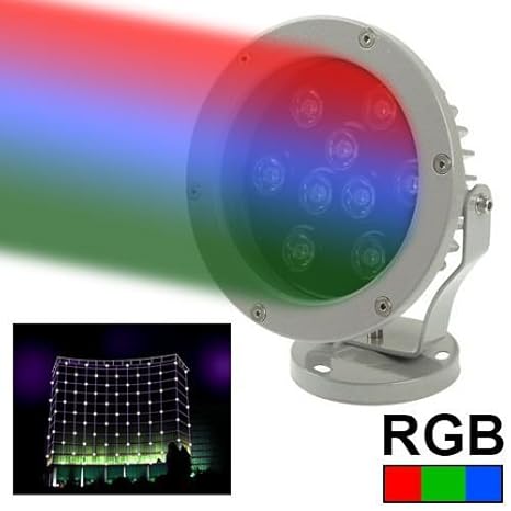 V-TAC-Proyector exterior LED-RGB, color azul, verde, rojo ...