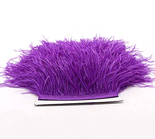 34 Colours Quality Ostrich Feather Trimming Fringe for Millinery Craft Dress Making (Lavender)