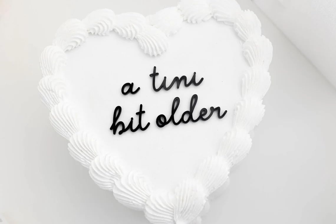 Photo 1 of A Tini Bit Older Cake Toppers, Black Acrylic Martini Birthday Cake Decorations for Martini Themed Party, Martini Bachelorette Party, Tiny Bar Party Decor