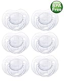 Philips AVENT BPA Free Translucent Orthodontic Infant Pacifier, 0-6 Months, Clear 6-Pack