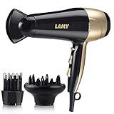 Hair Dryer 1875W Hair Blow Dryer Lightweight Ionic Blower Low Noise 2 Speed 3 Heat Settings (Black)