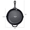 Pinnacle-Cookware-12inch-30cm-Pre-Seasoned-Large-Heavy-Duty-Cast-Iron-Round-SkilletFrying-Pan-Oven-Safe-Outdoor-Cooking-Black-Silicon-Handle-and-Red-Silicon-Scraper-Set-Included-37Kg Pinnacle Cookware - 12inch / 30cm Pre-Seasoned Large Heavy Duty Cast Iron Round Skillet/Frying Pan, Oven Safe, Outdoor…