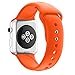 Sundo Apple Watch Band Silicone 38mm 42mm, Iwatch Replacement Wrist Strap Bracelet Band for Apple Watch Nike+ Sport Edition Series 1 Series 2 Series 3 (Orange 42 ML)