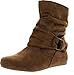 Beston Forever Selena-58 Women's Fashion Mid Calf Flat Heel Side Zipper Slouch Boots Tan 8