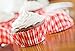 Fox Run Gingham Disposable Bake Cups, 3.25 x 3.25 x 1.25 inches, Red