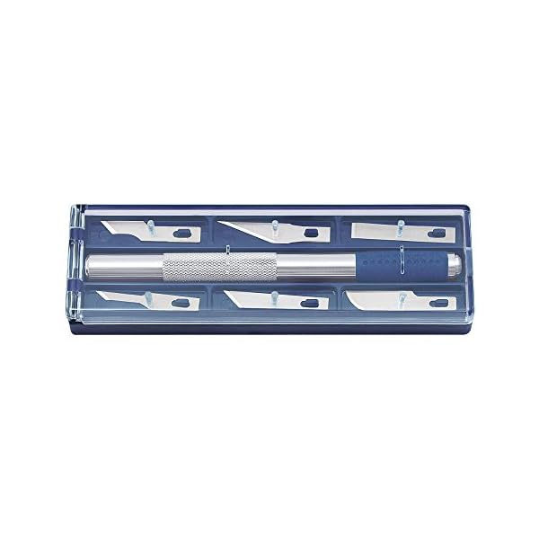 Wedo 78722 Cutter Hobbymesser Set (inklusive 6 verschiedenen Klingen) silber – Bild 3