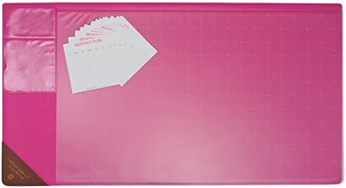 Vintage Desk Pad Ver.2 with AHZOA Monthly Planner 14 Sheets (Hot Pink)