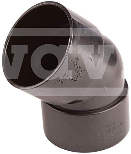 Pack of 2 x 5Z163 40MM Bend 45 DEG Black ABS