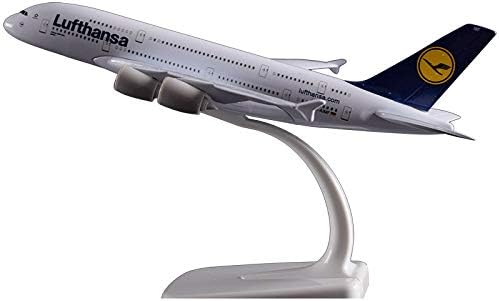 Marrsto 16Cm German Lufthansa Airline Airplane Model A380 Metal Static Aircraft Model Airbus Creative Gift Adult Children Plane Crafts