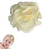 Toddler Carnation Wispy Clippy Hair Clip - Best No Slip Barrette for Fine Hair(TD8-Cream)