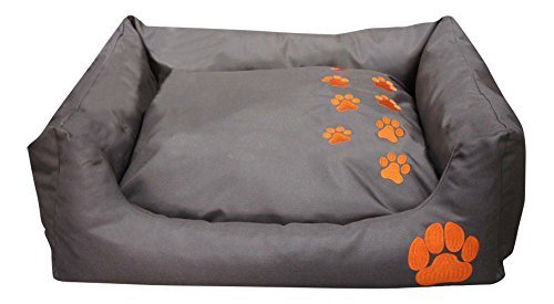 BUNNY BUSINESS Teflon Dog Rectangular Pet Bed Soft and Warm Cat/ Dog Cushions and Beds, Small, Brown