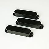 Strat Style Single Coil Guitar Pickup Cover Set ,No holes /Black