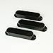 Strat Style Single Coil Guitar Pickup Cover Set ,No holes /Black