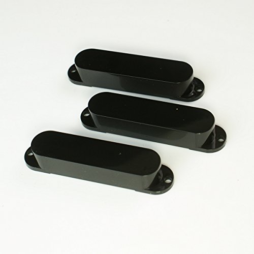 Strat Style Single Coil Guitar Pickup Cover Set ,No holes /Black