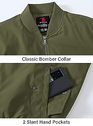 BGOWATU Men's Jacket Windproof Quilted Bomber