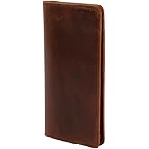 Jajmo Legacy Bifold Genuine Leather Long Vintage Wallet Checkbook Card Case Holder For Men | Bifold, Long, Vintage, Checkbook, Card Case, Holder