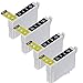 4PK Epson T0781 Black Replacement Ink Cartridge for Epson Stylus Photo R260 R280 R380 RX580 RX595 RX680 by PRITOP