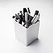 Vaydeer Metal Pencil Pen Holder Desk Aluminum Supplies Organizer and Cup Storage Stationary Sturdy 3.1×3.1×3.9inch,Silver