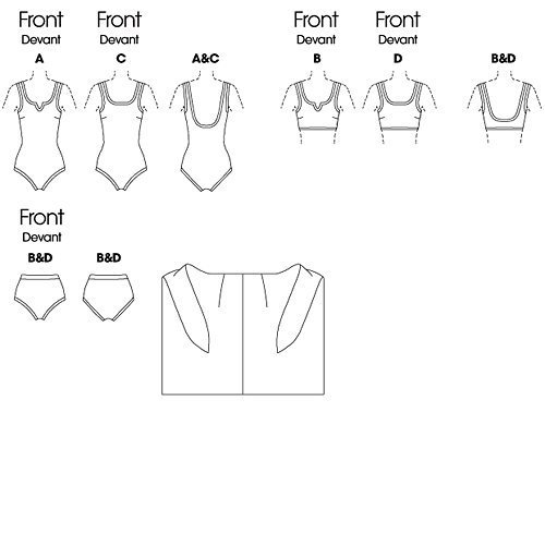 3 BUTTERICK+PATTERNS+Misses+Swimsuit+14+16+18+20