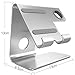 ZVEproof Desktop Cell Phone Stand, Phone Dock Cradle Tablet Stand Holder, for Switch, iWatch, iPad, E-Reader, Mobile Phone, Android Smartphone, iPhone 12 Xs Max Charging (with 42mm Case), Silver