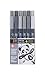 Sakura XBR-6SA 6-Piece Koi Coloring Brush Pen Set, Gray primary