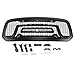 Seven Sparta Front Grill for Dodge Ram 1500 2013-2018 with 3 Amber LED lights Dodge ABS Grille (Matte Black)