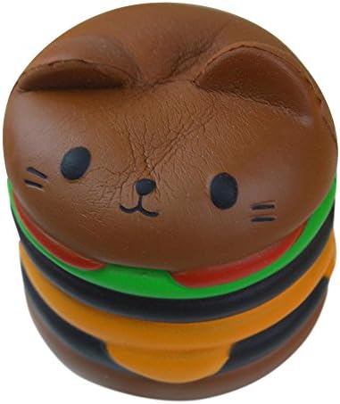 Jumbo Slow Rising squishies Kawaii Cat Hamburger Cream Scented Stress Relief (coffee)