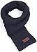 GALLERY SEVEN Winter Scarf for Men, Soft Knit Scarves, in an Elegant Gift Box - Navy/Black - One Size