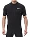 Spotti Men's Cycling Bike Jersey Short Sleeve with 3 Rear Pockets- Moisture Wicking, Breathable, Quick Dry Biking Shirt Black