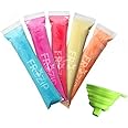 Frozip 125 Disposable Ice Popsicle Mold Bags| BPA Free Freezer Tubes With Zip Seals | For Healthy Snacks, Yogurt Sticks, Juic