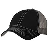 Low Profile Structured Trucker Cap-Black Grey