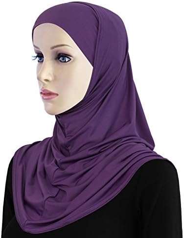 Hijab Lycra 2 piece Al Amira Hood & Tube Cap Set (Purple)