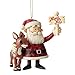 Enesco Rudolph The Red Nosed Reindeer by Jim Shore Santa North Pole Hanging Ornament, 3.7