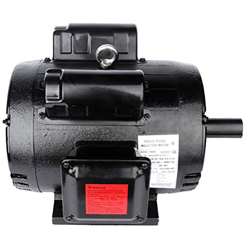 ECCPP 5 HP Single Phase Air Compressor Electric Motor 184T Frame 60 HZ Frequency 1750 RPM 28.5-27.0 A 1-1/8" Keyed shaft - Thumbnail 2