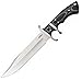 GIL HIBBEN Assault Tactical Knife with Leather Belt Sheath - Full-Tang 7Cr17 Stainless Steel Blade, Micarta Handle, Cast Handguard, Certificate of Authenticity, For Tactical Gear - Length 12