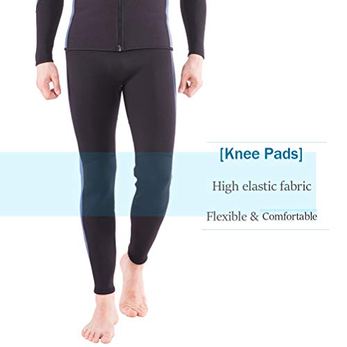 Flexel Wetsuit Pants 2MM Neoprene Men and Women's Surfing Leggings Swim Tights for Diving Snorkeling Kayaking Canoeing Trousers (2mm Pants Navy, Small)