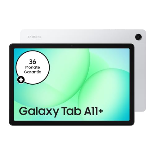 Samsung Galaxy Tab A11+, AI Tablet, 11 Zoll Display, 90 Hz Bildwiederholrate, 128 GB Speicher, 6 GB RAM, Android, Dolby Atmos Quad-Lautsprecher, Silve